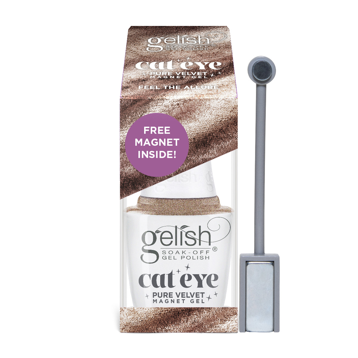 Gelish Cat Eye Pure Velvet Feel The Allure Magnet Gel Polish, 0.5 fl oz.