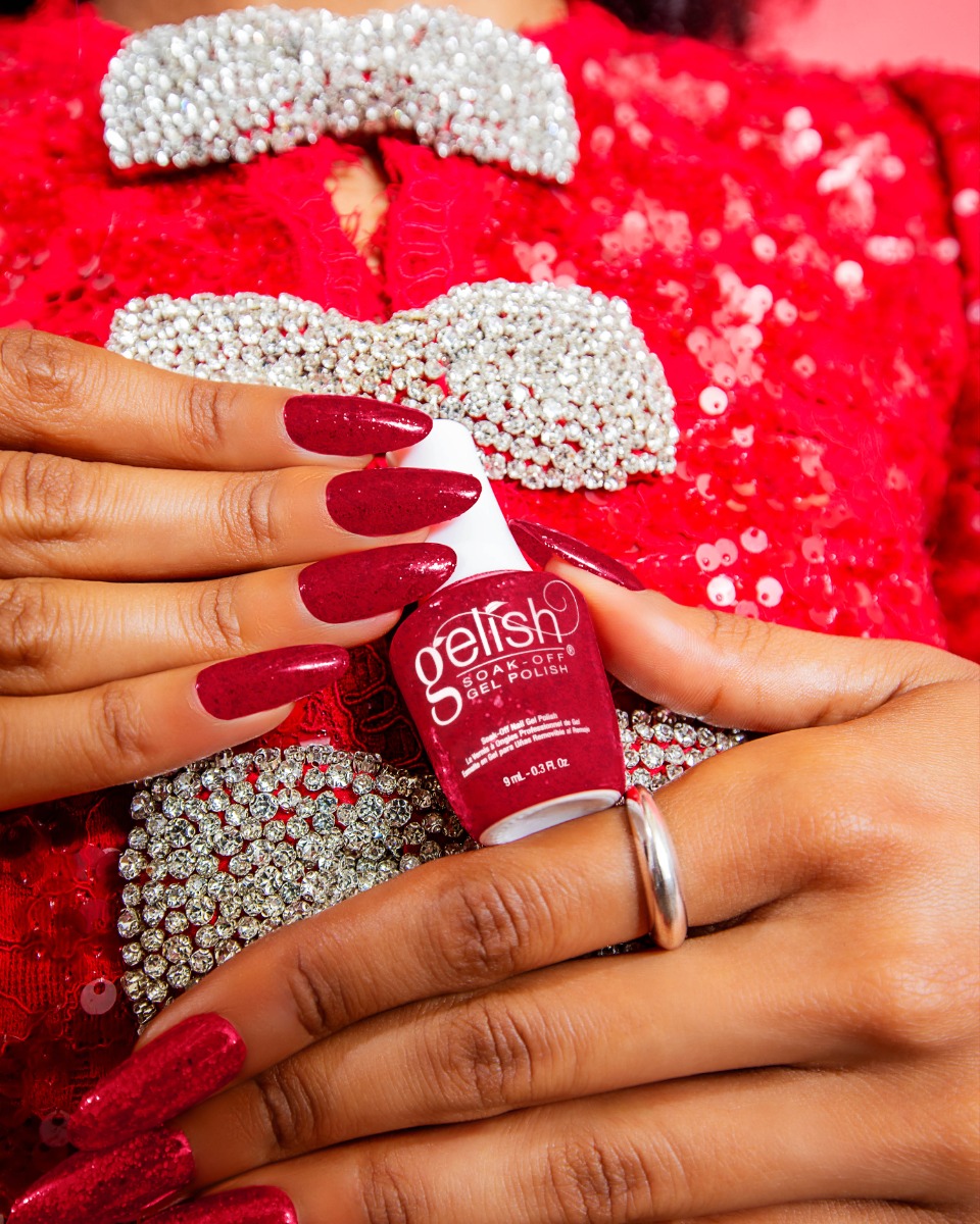 Poinsettia Stardust - Gelish & Morgan Taylor
